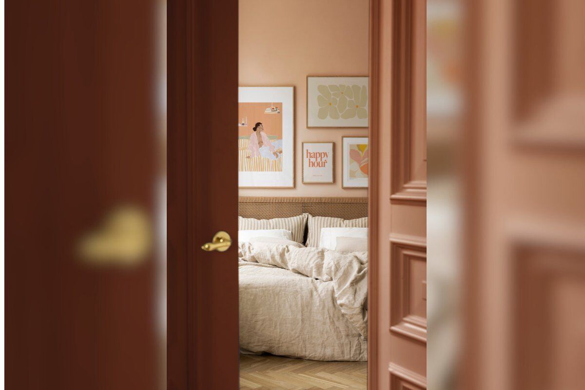 Welche Farbe passt zu Orange: Schlafzimmer